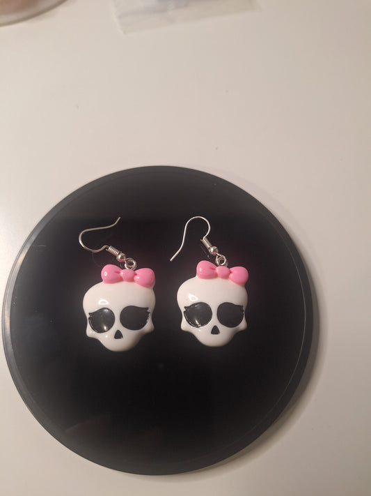 Boucles d'oreilles crane