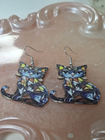 Boucles d'oreilles chat