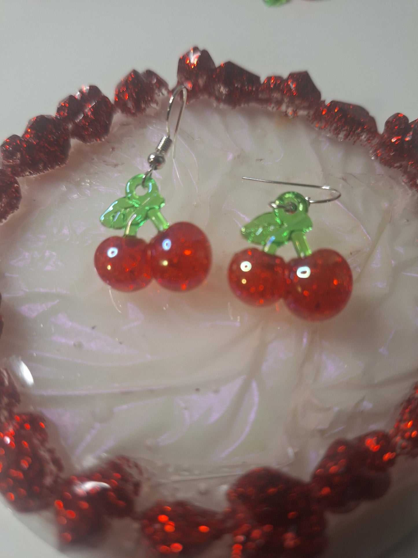 Boucles d'oreilles cerises