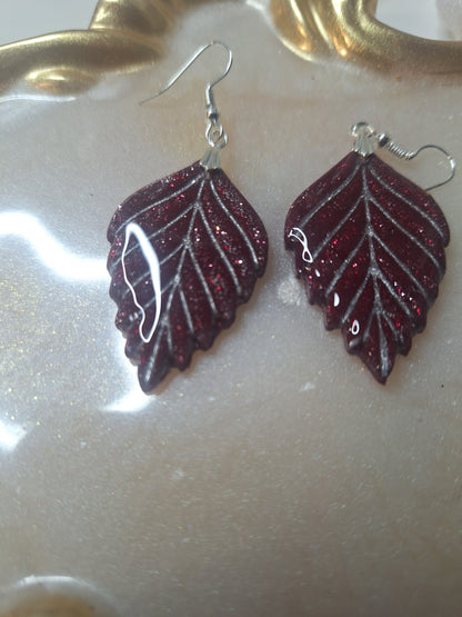 Boucles d'oreilles feuille