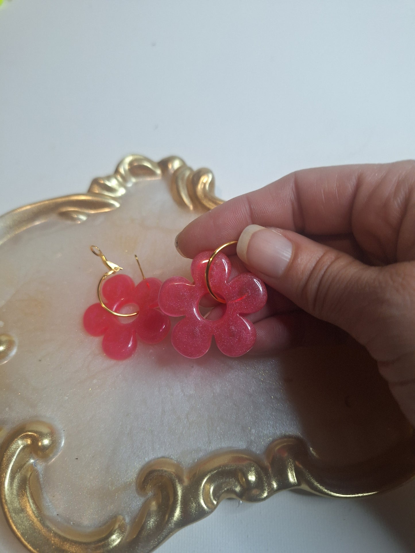 Boucles d'oreilles pampille marguerite