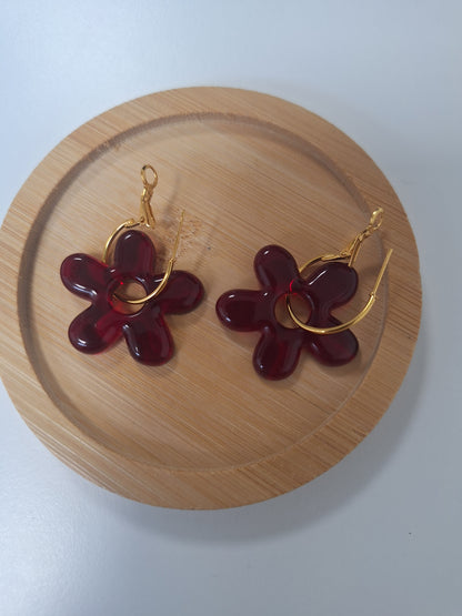 Boucles d oreilles 5 pétales