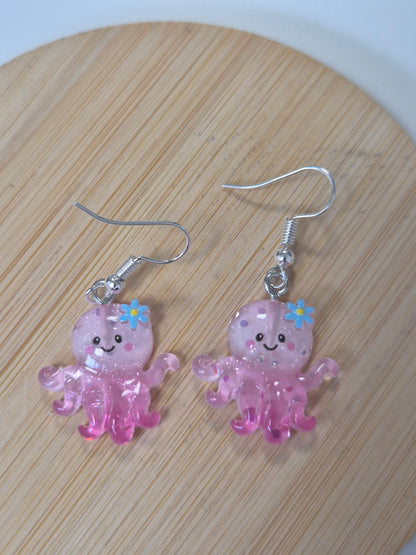 Boucles d'oreilles méduse