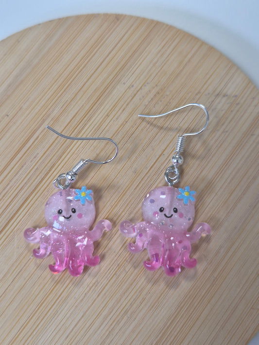 Boucles d'oreilles méduse