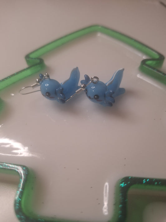 Boucles d'oreilles axolotl