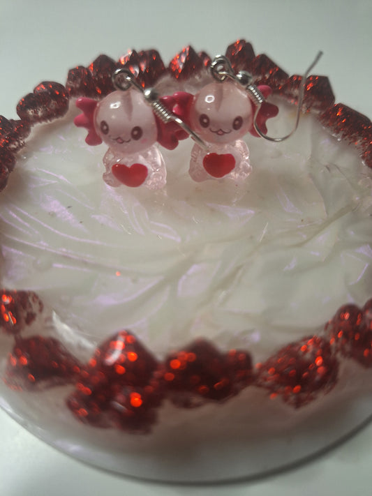 Boucles d'oreilles axolotl