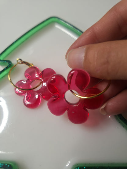 Boucles d'oreilles pampille marguerite