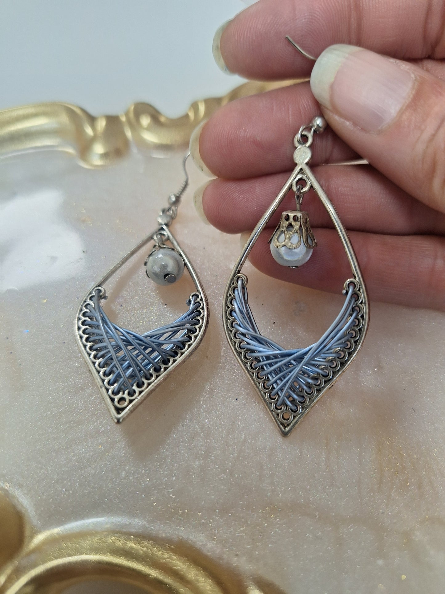 Boucles d'oreilles tressées