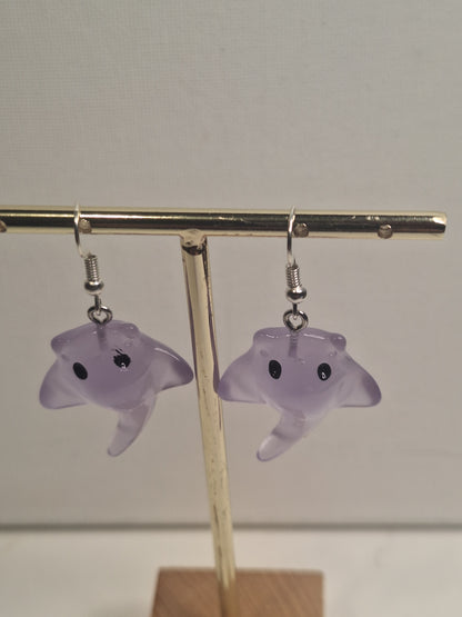 Boucles d'oreilles raie