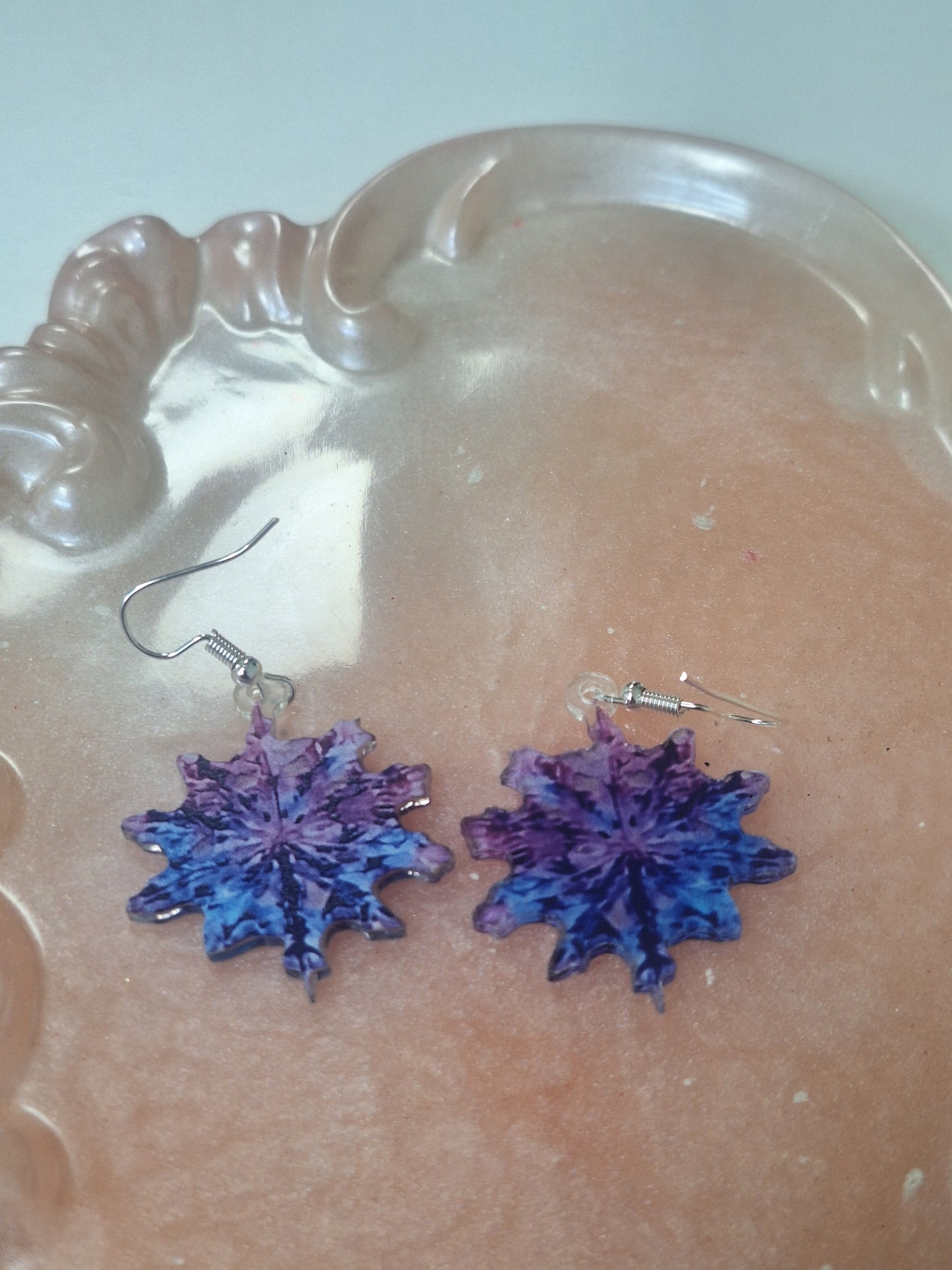 Boucles d'oreilles flocons de neige