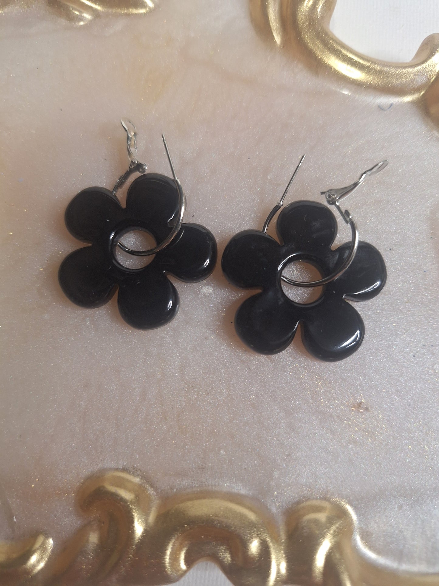 Boucles d'oreilles pampille marguerite