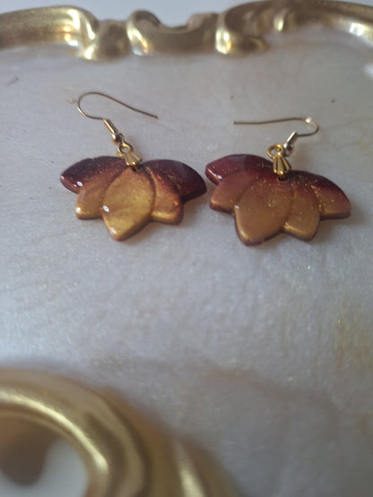 Boucles d'oreilles fleur de lotus