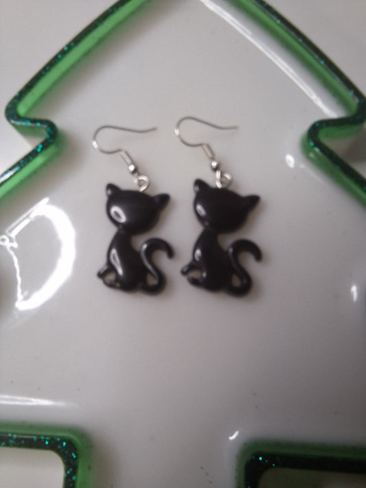 Boucles d'oreilles chat