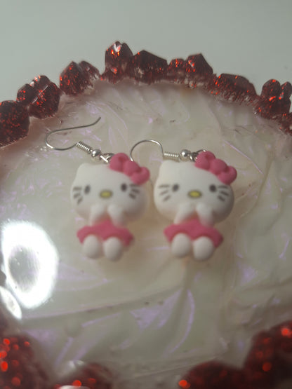 Boucles d'oreilles hello kitty