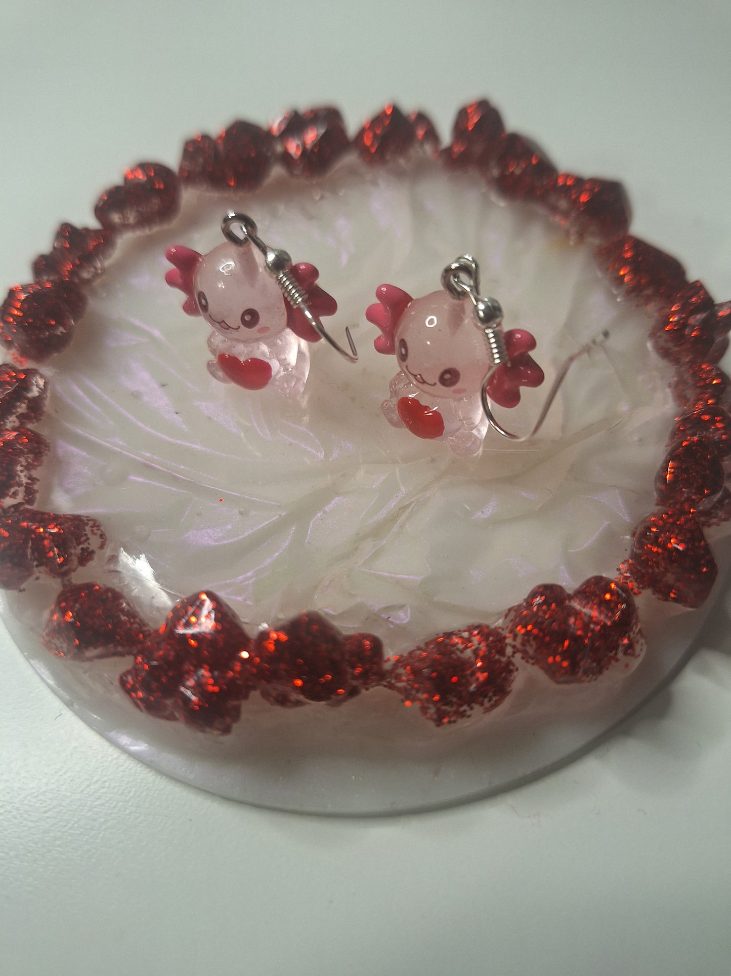 Boucles d'oreilles axolotl