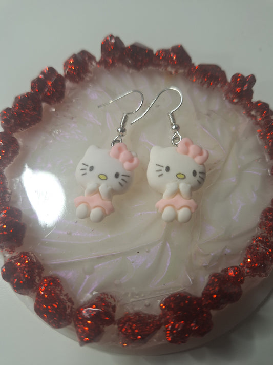 Boucles d'oreilles hello kitty