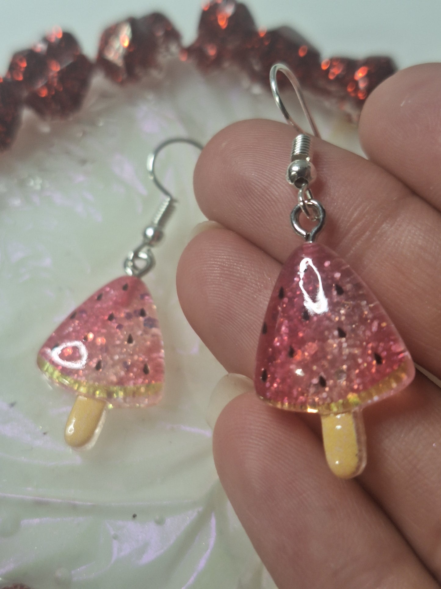 Boucles d'oreilles esquimaux pastèque 🍉