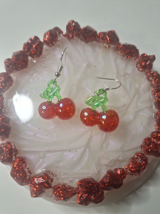Boucles d'oreilles cerises