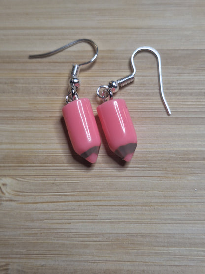 Boucles d'oreilles crayons de couleur