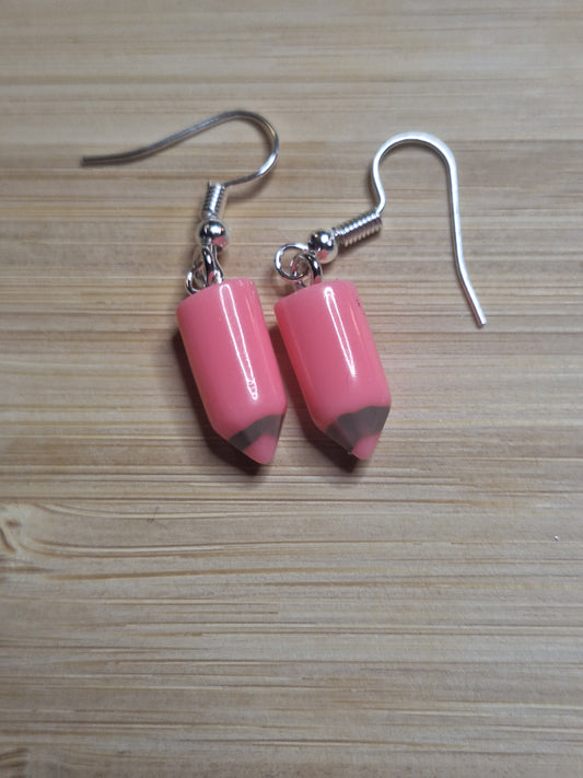 Boucles d'oreilles crayons de couleur
