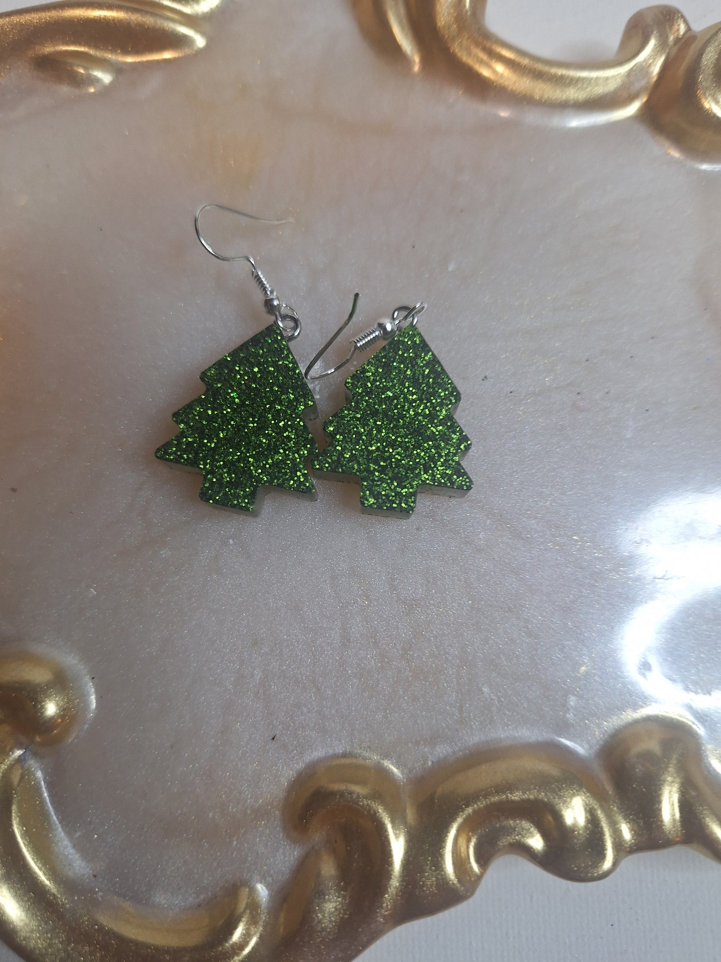 Boucles d'oreilles sapin de Noël 🎄