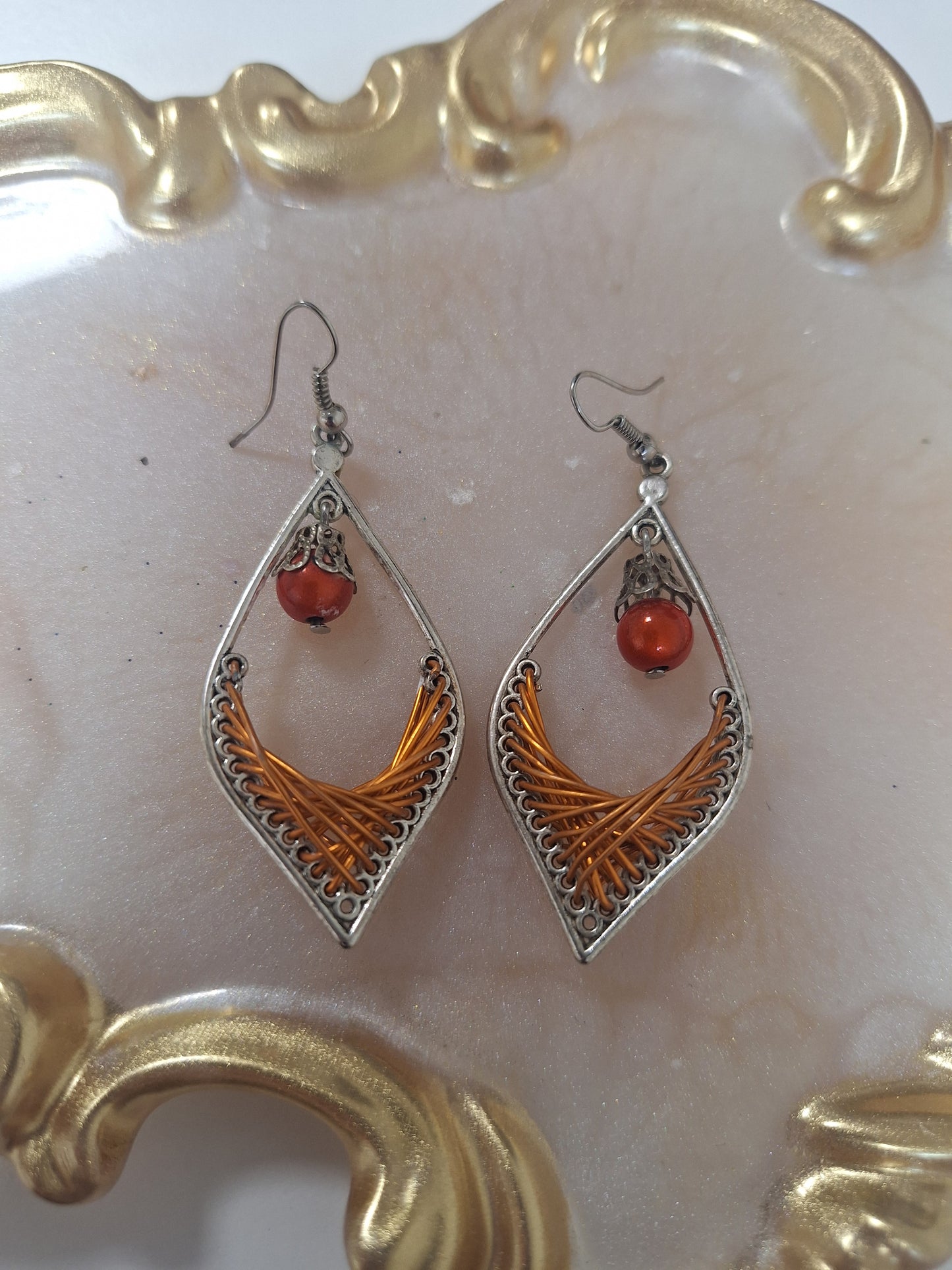 Boucles d'oreilles tressées