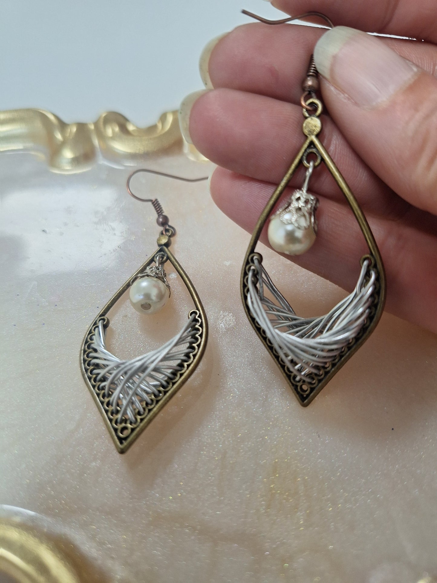 Boucles d'oreilles tressées