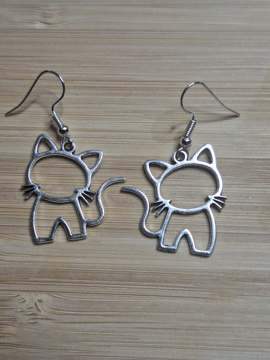 Boucles d'oreilles chat