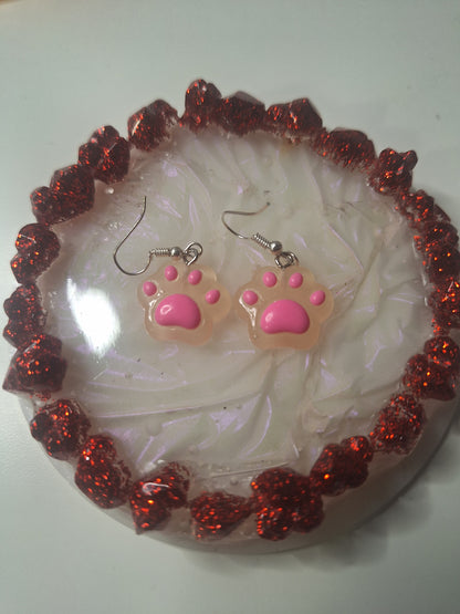 Boucles d'oreilles patte de chat