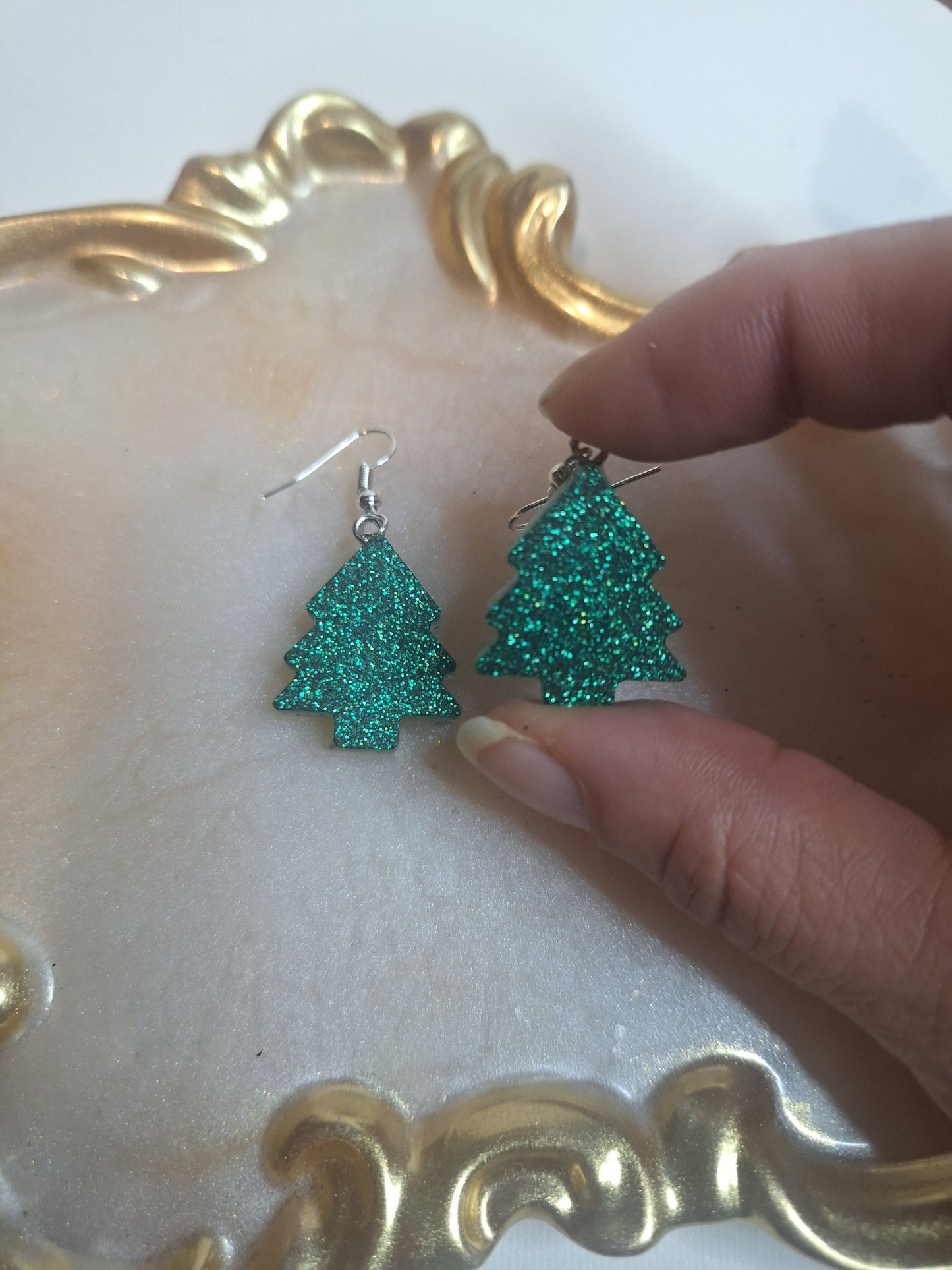 Boucles d'oreilles sapin de Noël 🎄