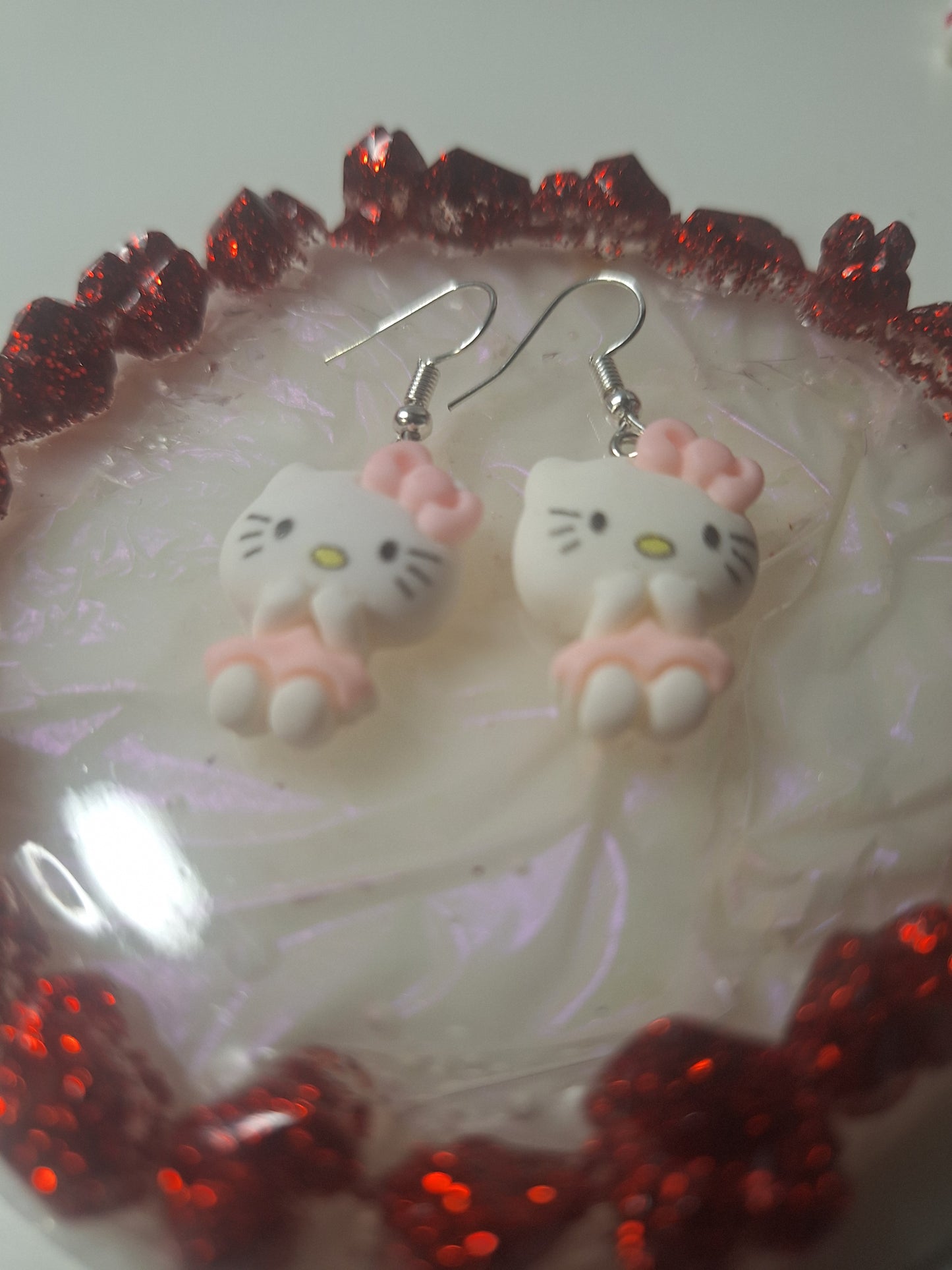 Boucles d'oreilles hello kitty