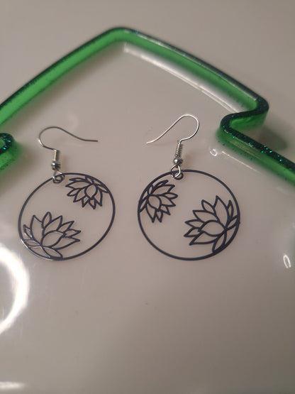 Boucles d'oreilles fleur de lotus
