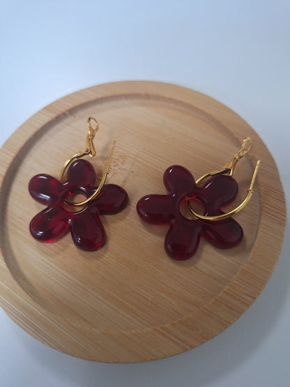 Boucles d oreilles 5 pétales
