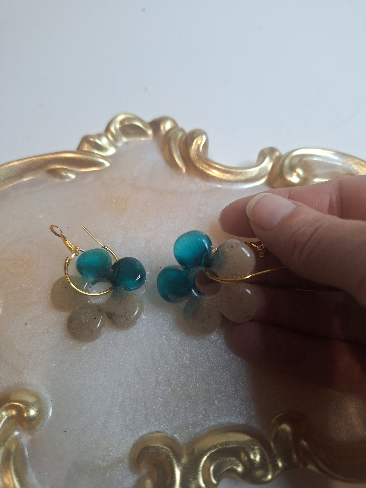 Boucles d'oreilles pampille marguerite