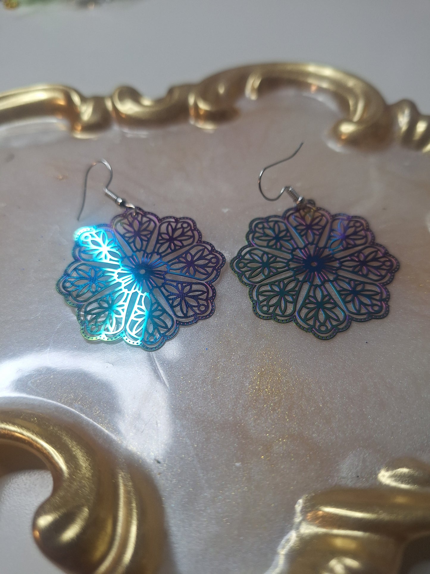 Boucles d'oreilles holographique