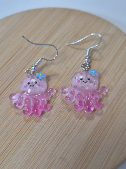 Boucles d'oreilles méduse