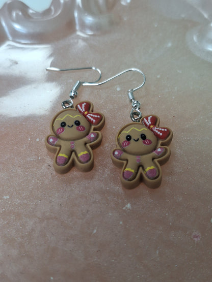 Boucles d'oreilles pain d épices