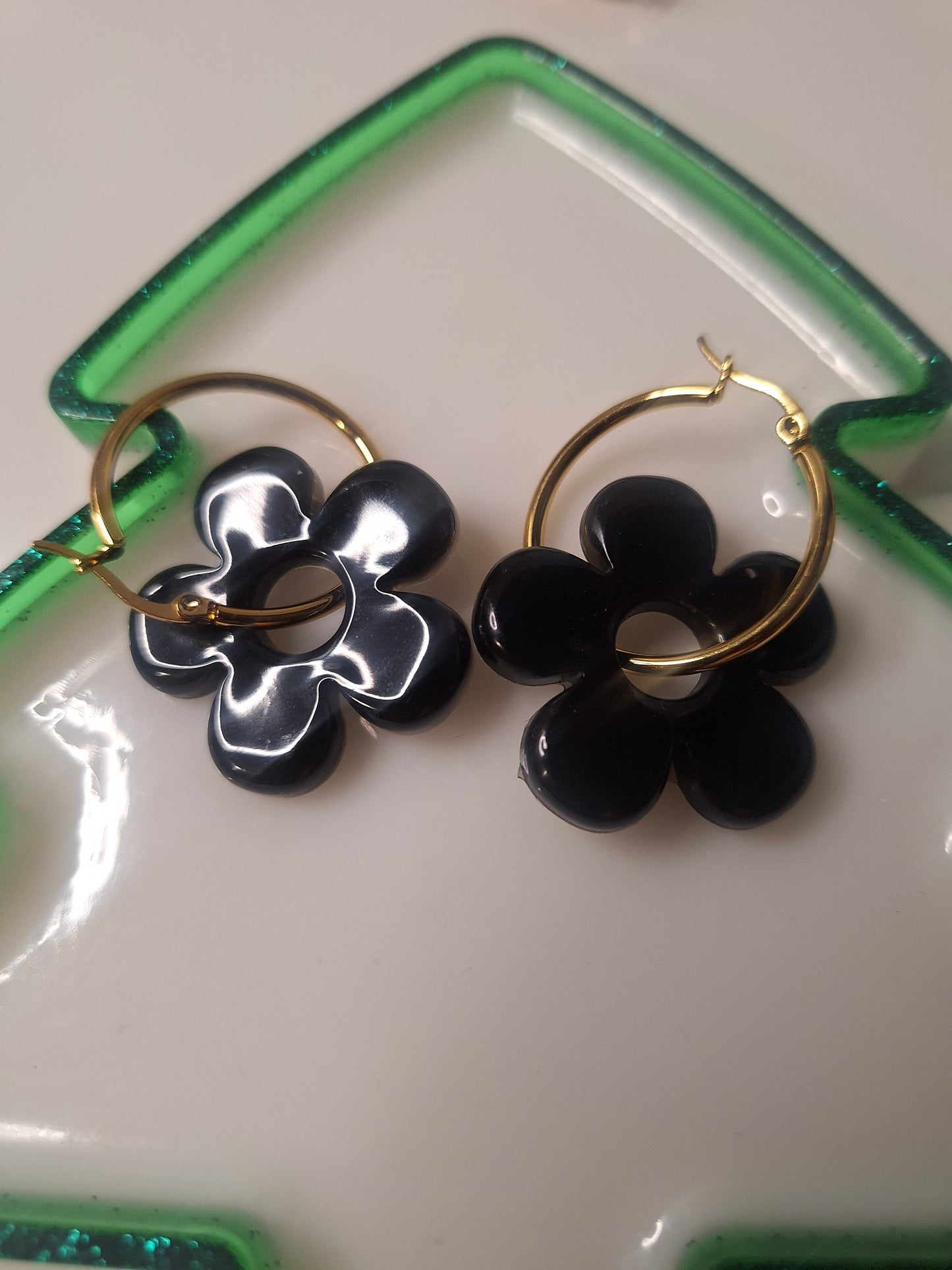 Boucles d'oreilles pampille marguerite