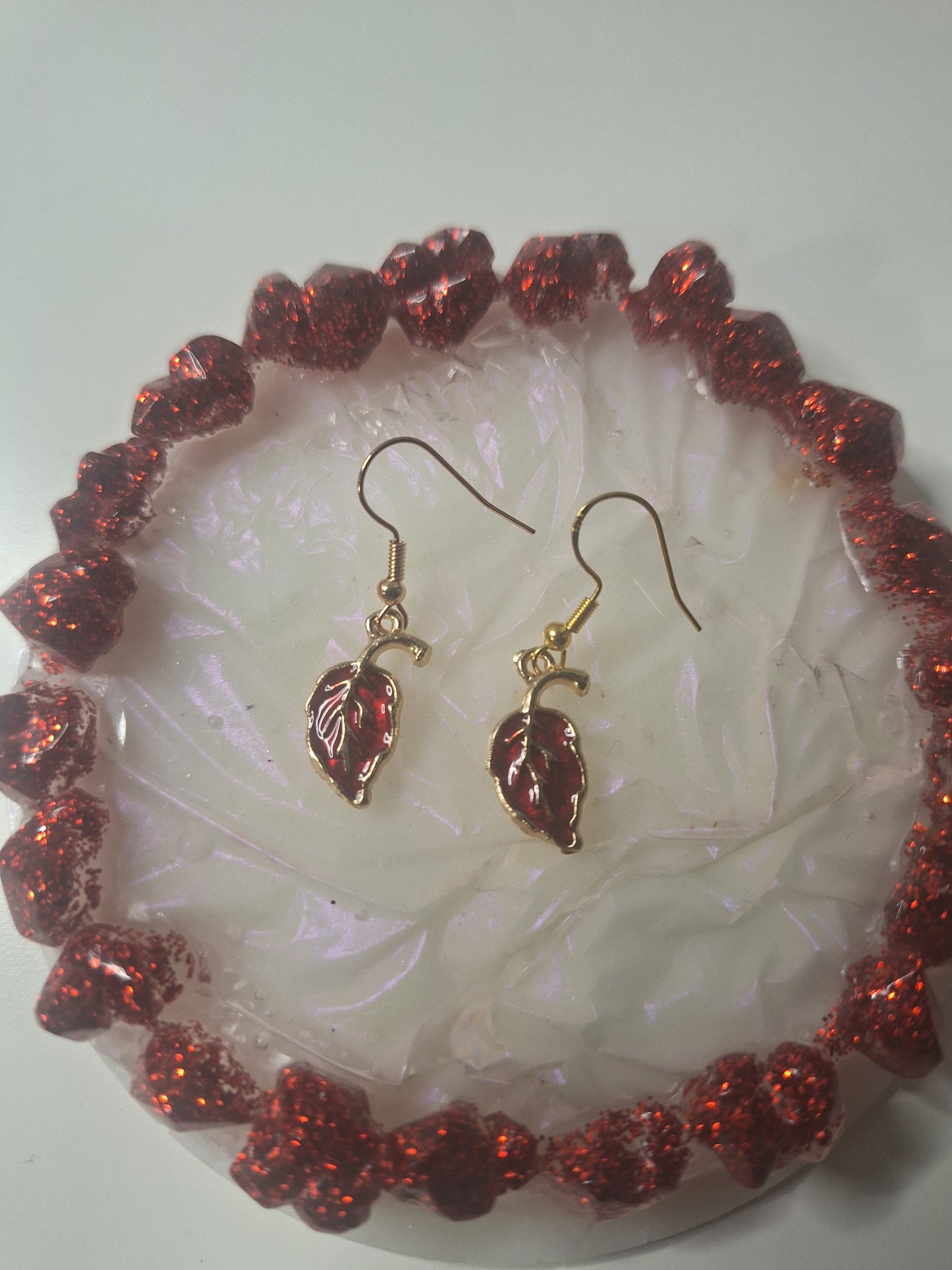 Boucles d'oreilles feuille