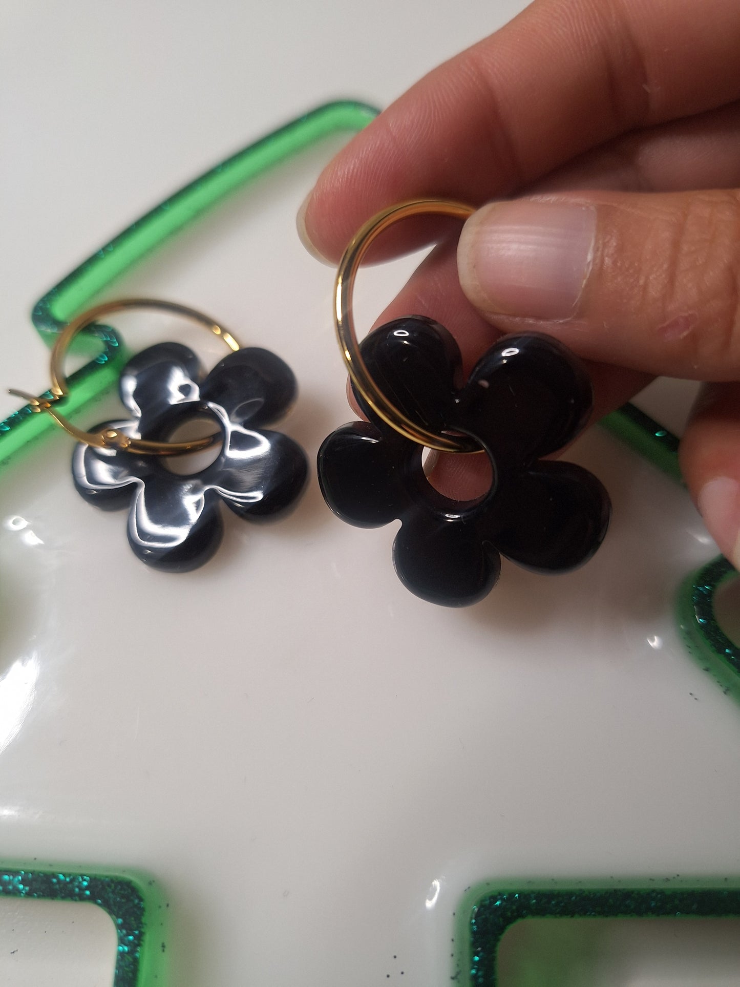 Boucles d'oreilles pampille marguerite
