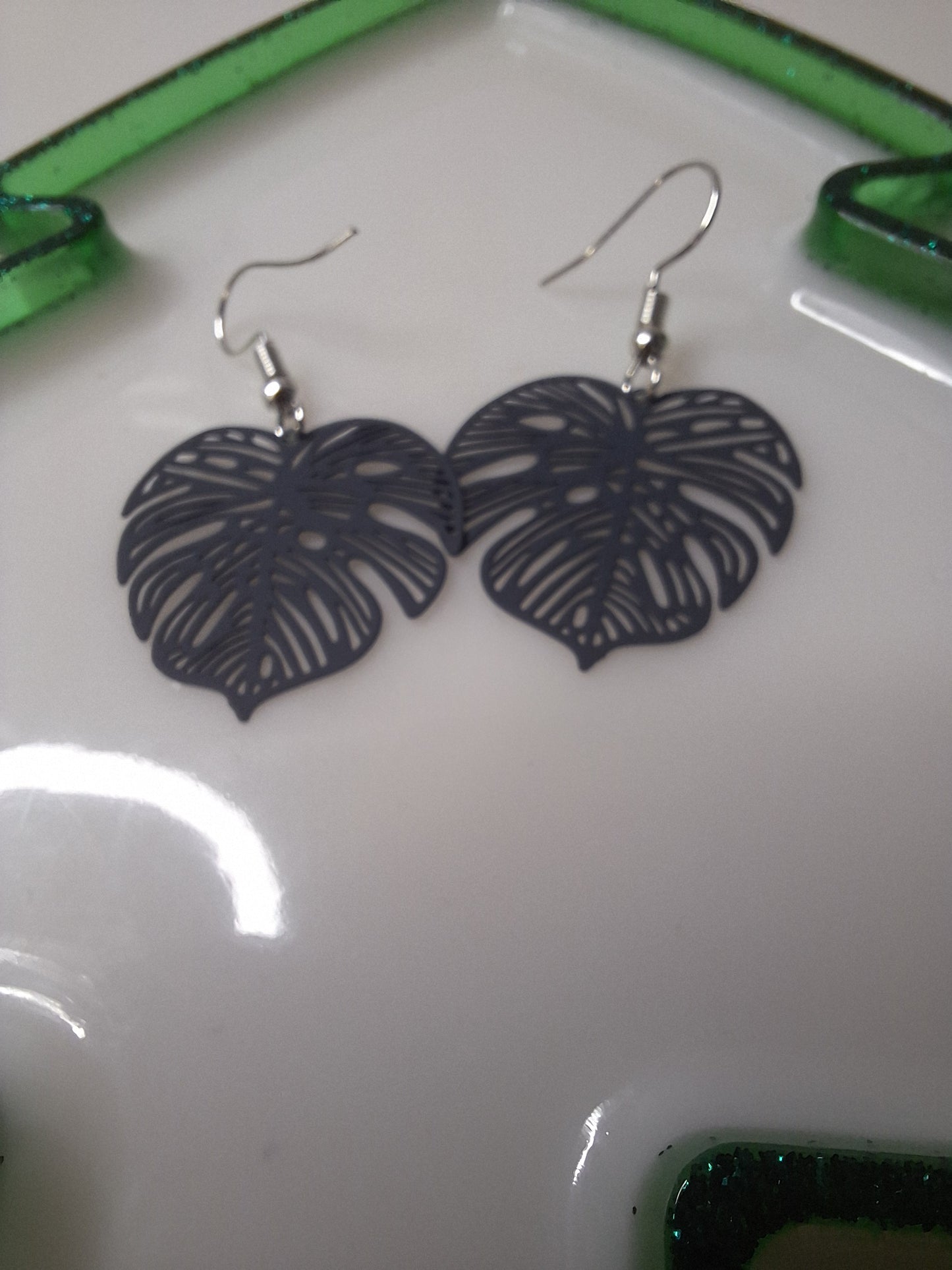 Boucles d'oreilles feuille