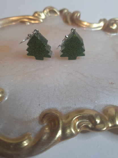 Boucles d'oreilles sapin de Noël 🎄