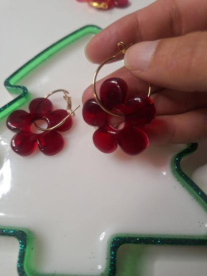 Boucles d'oreilles pampille marguerite