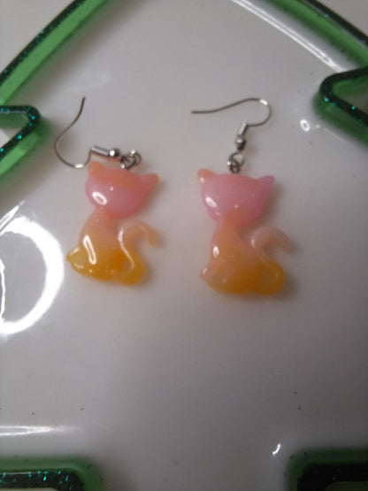 Boucles d'oreilles chat