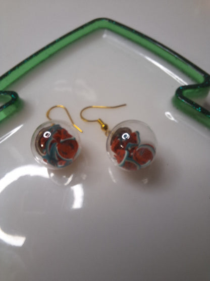 Boucles d oreilles globe fruit