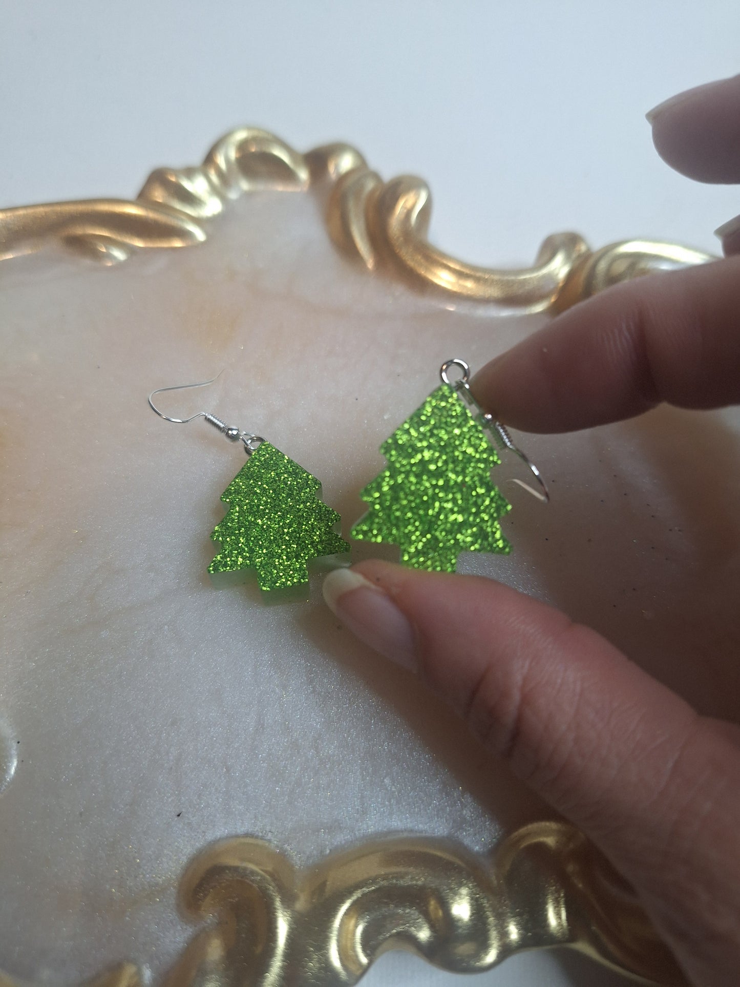 Boucles d'oreilles sapin de Noël 🎄