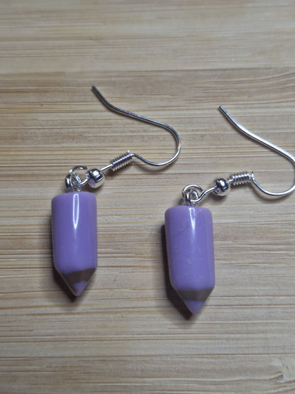 Boucles d'oreilles crayons de couleur