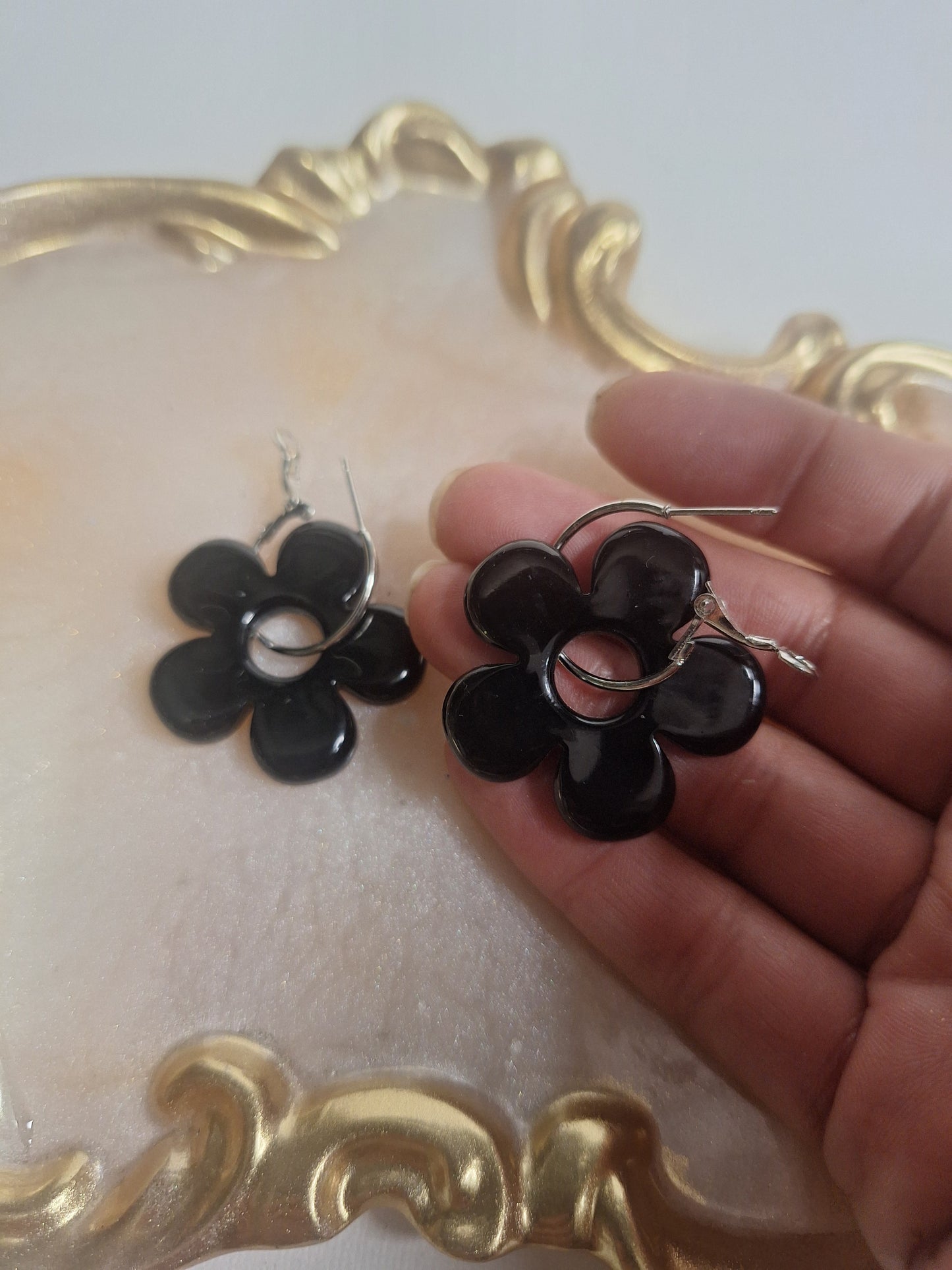 Boucles d'oreilles pampille marguerite