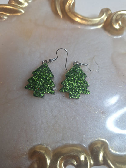 Boucles d'oreilles sapin de Noël 🎄