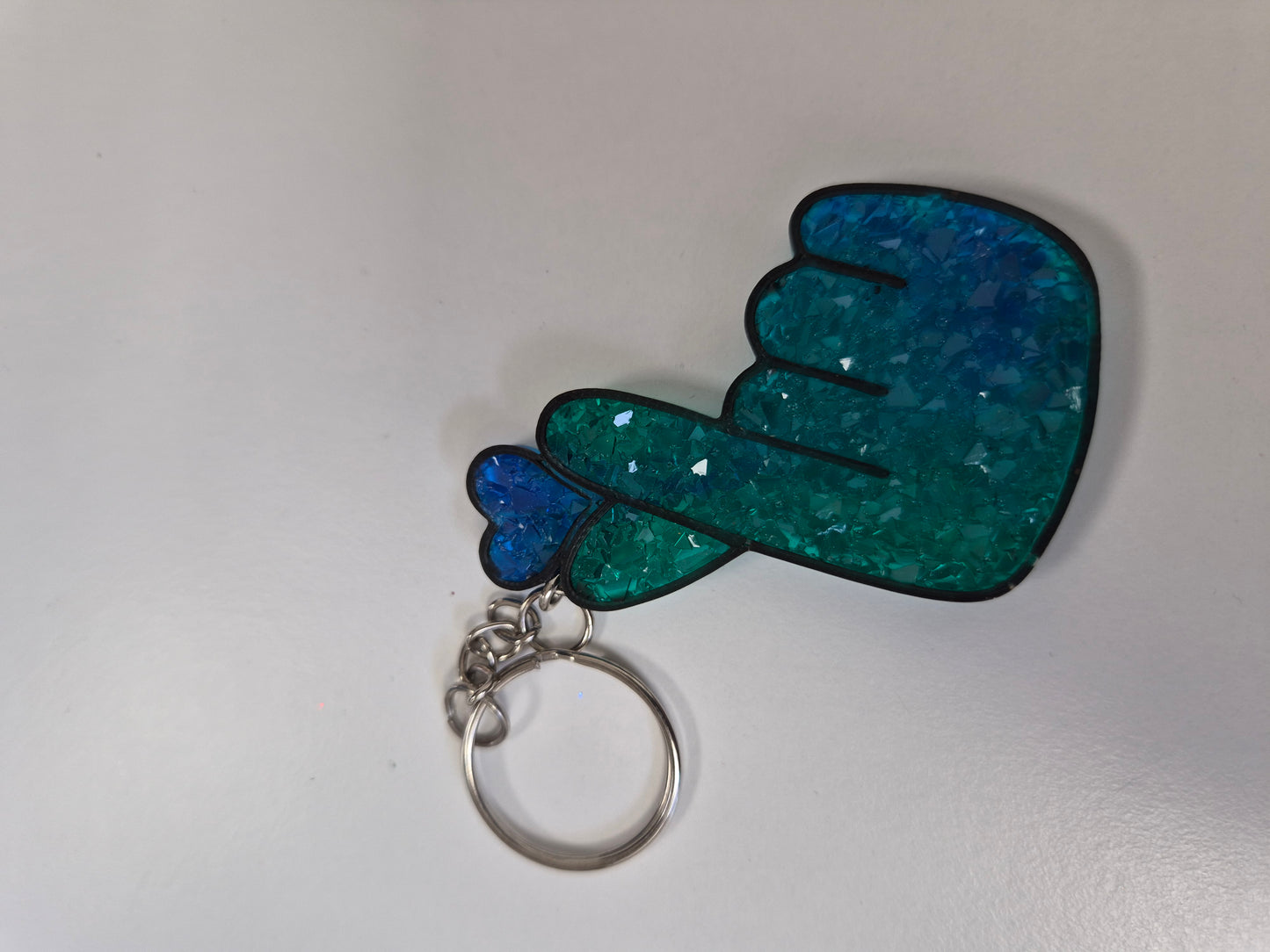 Porte cle main coeur